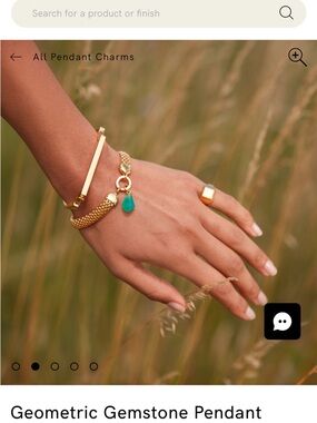 Monica vinader fine chain gold necklace with Charm